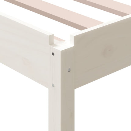 Letto Impilabile Bianco 75x190 cm in Legno Massello di Pino