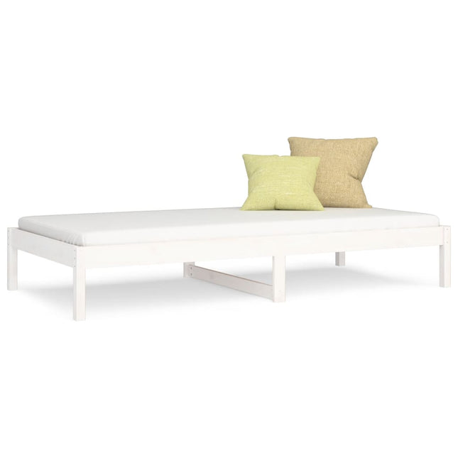 Dormeuse senza Materasso Bianca 80x200 cm Legno Massello Pino