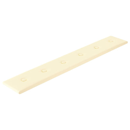 Pannelli Murali 12 pz Crema 90x15 cm in Similpelle 1,62 m²