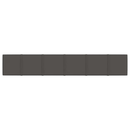 Pannelli Murali 12 pz Grigio Scuro 90x15 cm Tessuto 1,62 m²