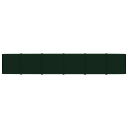 Pannelli Murali 12 pz Verde Scuro 90x15 cm Velluto 1,62 m²