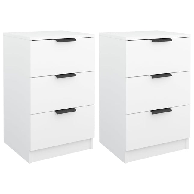 Comodini 2 pz Bianchi 40x36x65 cm