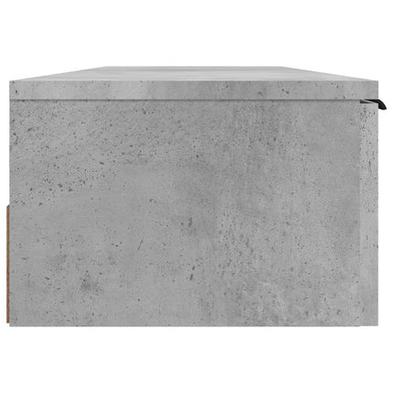 Armadietto a Muro Grigio Cemento 102x30x20 cm Legno Multistrato