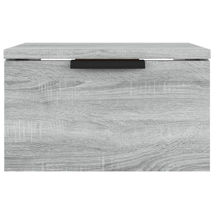 Comodino a Muro Grigio Sonoma 34x30x20 cm