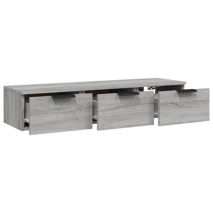 Armadietto a Muro Grigio Sonoma 102x30x20 cm Legno Multistrato