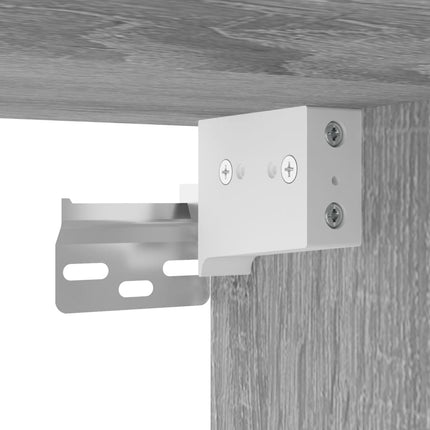 Armadietto a Muro Grigio Sonoma 102x30x20 cm Legno Multistrato