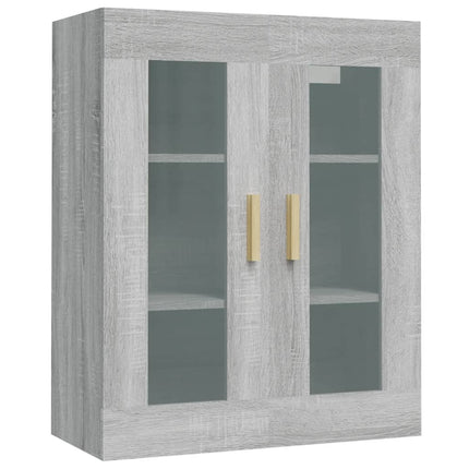 Armadietto Pensile a Parete Grigio Sonoma 69,5x34x90 cm