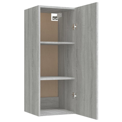 Armadietto a Muro Grigio Sonoma 34,5x34x90 cm Legno Multistrato