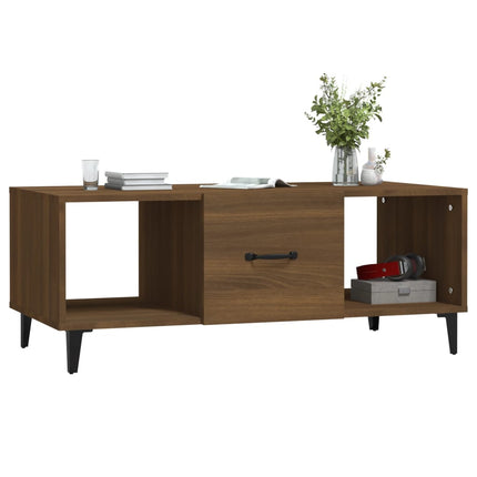 Tavolino da CaffÃ¨ Rovere Marrone 102x50x40 cm Legno Multistrato