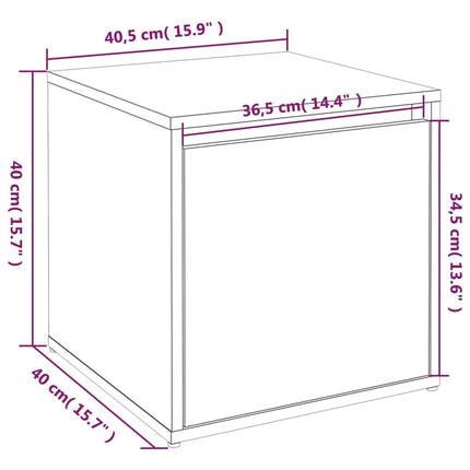 Cassetto Contenitore Grigio Sonoma 40,5x40x40 cm in Multistrato
