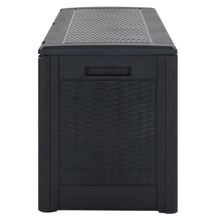 Baule da Giardino Antracite 119x48x60 cm in Polipropilene
