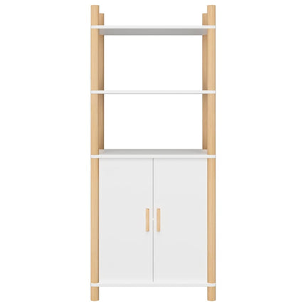 Credenza Bianca 60x40x141 cm in Legno Multistrato