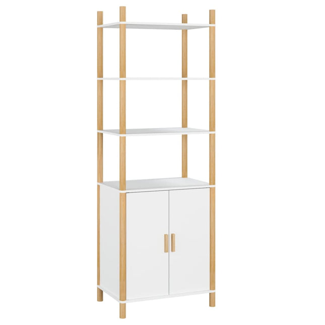 Credenza Bianca 60x40x173 cm in Legno Multistrato