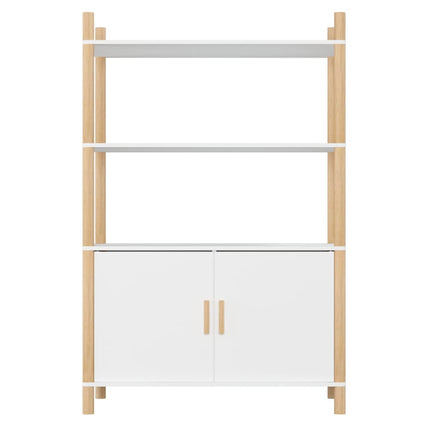 Credenza Bianca 80x40x121 cm in Legno Multistrato
