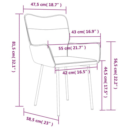 Sedie da Pranzo 2 pz Grigio Scuro in Velluto