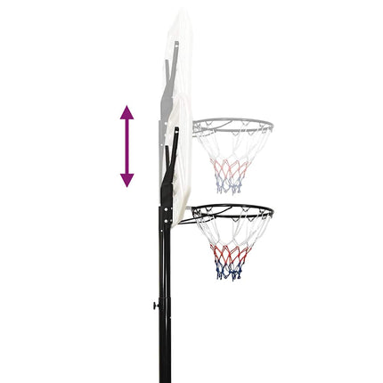 Supporto per Pallacanestro Bianco 258-363 cm Polietilene
