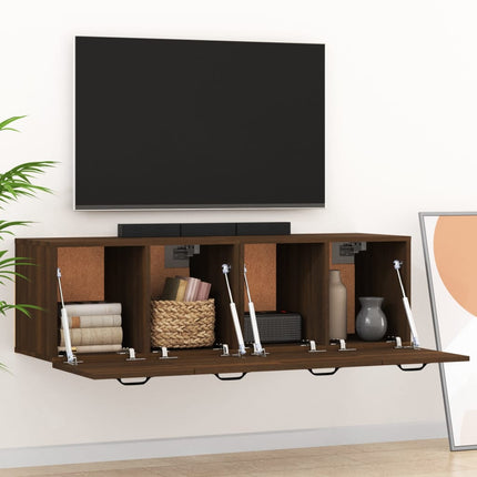 Mobili Parete 2 pz Rovere Marrone 80x35x36,5 cm in Multistrato