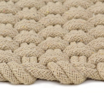 Tappeto Rettangolare Naturale 180x250 cm in Cotone