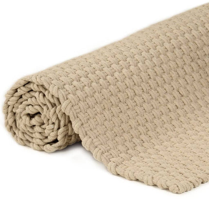 Tappeto Rettangolare Naturale 180x250 cm in Cotone