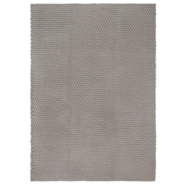 Tappeto Rettangolare Grigio 180x250 cm in Cotone