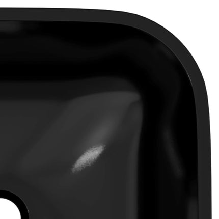Lavandino in Vetro 42x42x14 cm Nero