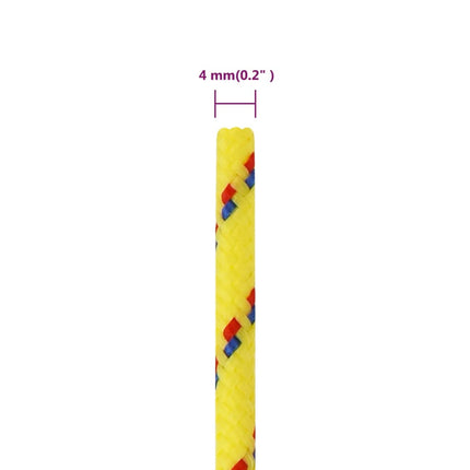 Corda per barca Gialla 4 mm 50 m in Polipropilene