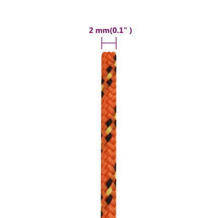 Corda per barca Arancione 2 mm 250 m in Polipropilene
