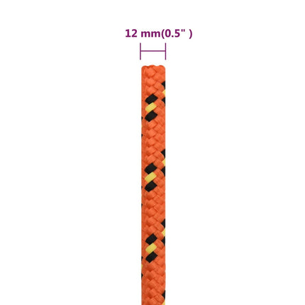 Corda per barca Arancione 12 mm 100 m in Polipropilene