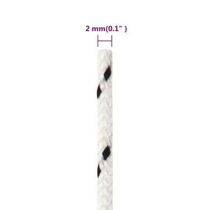 Corda Intrecciata per Barca Bianca 2mm x 25m Poliestere