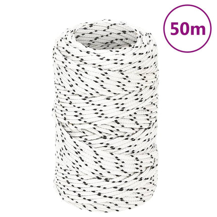 Corda Intrecciata per Barca Bianca 2mm x 50m Poliestere