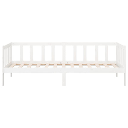 Dormeuse senza Materasso Bianca 90x190 cm Legno Massello Pino
