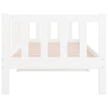 Dormeuse senza Materasso Bianca 90x190 cm Legno Massello Pino