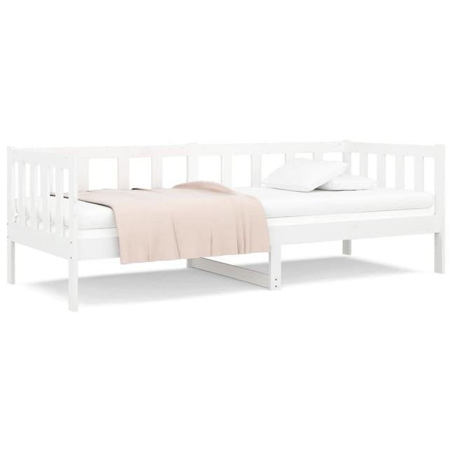 Dormeuse senza Materasso Bianca 80x200 cm Legno Massello Pino