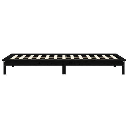 Giroletto Nero 90x200 cm in Legno Massello di Pino