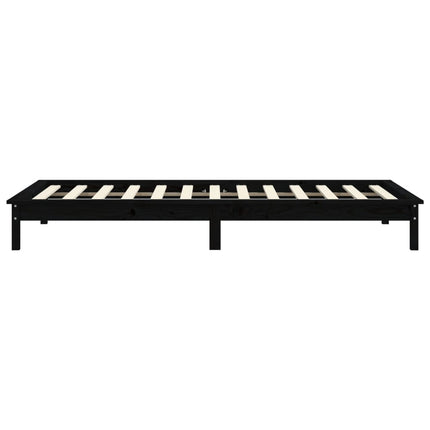 Giroletto Nero 75x190 cm Small Single in Legno Massello di Pino