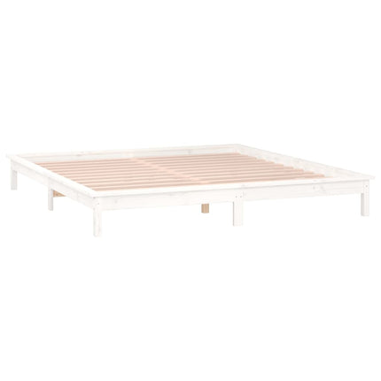 Giroletto con LED Bianco 120x200 cm in Legno Massello