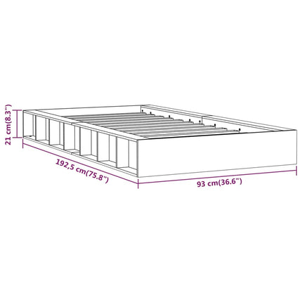 Giroletto Bianco 75x190 cm Small Single in Legno Massello