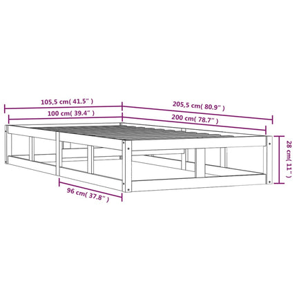 Giroletto Bianco 100x200 cm in Legno Massello