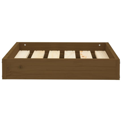 Cuccia per Cani Ambrata 51,5x44x9 cm in Legno Massello di Pino