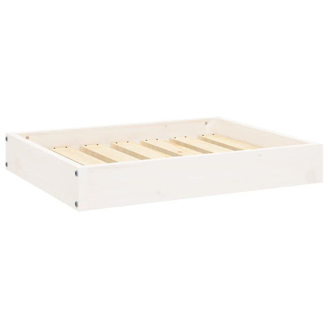 Cuccia per Cani Bianca 61,5x49x9 cm in Legno Massello di Pino