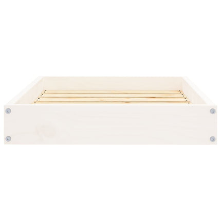 Cuccia per Cani Bianca 61,5x49x9 cm in Legno Massello di Pino