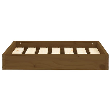 Cuccia per Cani Ambrata 61,5x49x9 cm in Legno Massello di Pino