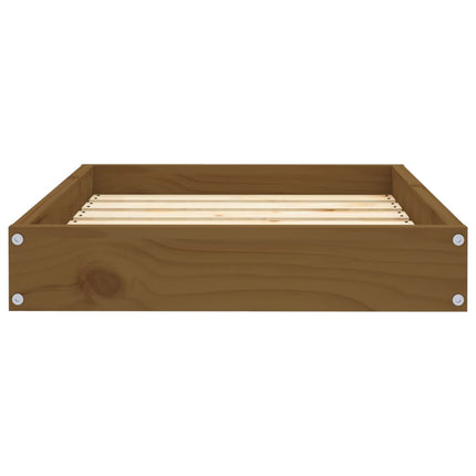 Cuccia per Cani Ambrata 61,5x49x9 cm in Legno Massello di Pino