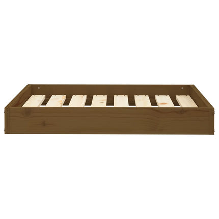 Cuccia per Cani Ambrata 71,5x54x9 cm in Legno Massello di Pino