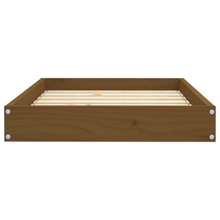 Cuccia per Cani Ambrata 71,5x54x9 cm in Legno Massello di Pino