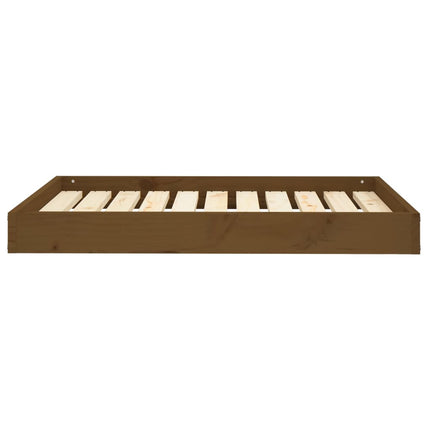 Cuccia per Cani Ambrata 91,5x64x9 cm in Legno Massello di Pino