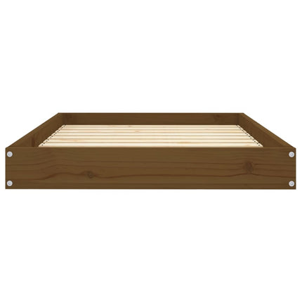 Cuccia per Cani Ambrata 91,5x64x9 cm in Legno Massello di Pino