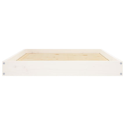 Cuccia per Cani Bianca 101,5x74x9 cm in Legno Massello di Pino