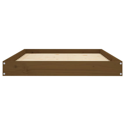Cuccia per Cani Ambrata 101,5x74x9 cm in Legno Massello di Pino