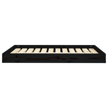 Cuccia per Cani Nera 101,5x74x9 cm in Legno Massello di Pino